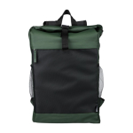 Zaino roll-top per laptop idrorepellente da 15'' color verde prima vista