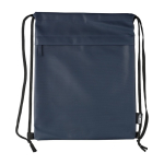 Zaino a sacca idrorepellente con tasca frontale color blu prima vista