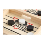 Gioco da tavolo air hockey in legno con 10 pedine rotonde sesta vista