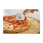 Tagliere per pizza in bambù con guide per taglio, rotella e spatola