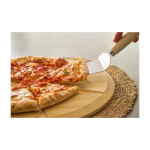 Tagliere per pizza in bambù con guide per taglio, rotella e spatola