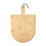 Tagliere per pizza in bambù con guide per taglio, rotella e spatola terza vista