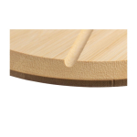 Tagliere per pizza in bambù con guide per taglio, rotella e spatola sesta vista