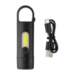 Torcia tascabile COB con 3 modalità di illuminazione e moschettone quinta vista