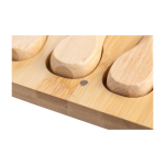 Set con 4 coltelli da formaggio in acciaio inox con manici in legno sesta vista