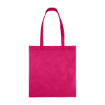 Shopper in TNT riciclato con manici termosaldati da 80 g/m2 color rosa prima vista