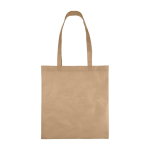 Shopper in TNT riciclato con manici termosaldati da 80 g/m2 color cachi prima vista