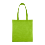 Shopper in TNT riciclato con manici termosaldati da 80 g/m2 color verde chiaro  prima vista