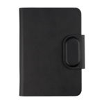 Portapassaporto con localizzatore in pelle sintetica riciclata color nero prima vista