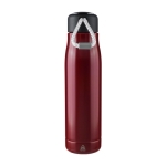 Borraccia a doppia parete isolata in acciaio inox con cordino 500 ml color rosso prima vista