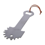 Pulitore per barbecue in acciaio inox con apribottiglie integrato prima vista