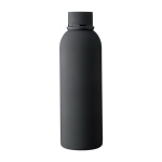 Borraccia in acciaio inox riciclato con rivestimento gommato da 500ml color nero prima vista