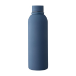 Borraccia in acciaio inox riciclato con rivestimento gommato da 500ml color blu prima vista