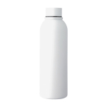 Borraccia in acciaio inox riciclato con rivestimento gommato da 500ml color bianco prima vista