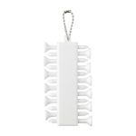 Set di 12 tee da golf in plastica riciclata con cordino in metallo color bianco prima vista
