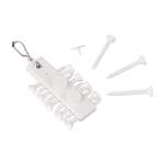 Set di 12 tee da golf in plastica riciclata con cordino in metallo prima vista