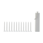 Set di 12 tee da golf in plastica riciclata con cordino in metallo terza vista
