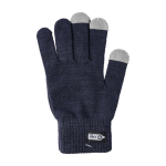 Guanti invernali in RPET con 3 dita compatibili con touchscreen color blu prima vista