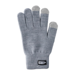 Guanti invernali in RPET con 3 dita compatibili con touchscreen color grigio prima vista