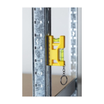 Portachiavi con livella a bolla doppia magnetica con righello da 7 cm nona vista