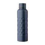 Borraccia in acciaio inox con texture geometrica da 800ml color blu prima vista