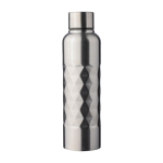 Borraccia in acciaio inox con texture geometrica da 800ml color argento prima vista