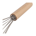 Frusta a mano in acciaio inox con manico in legno personalizzabile quinta vista