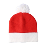 Cappello di Babbo Natale in maglia acrilica con pon pon in poliestere color rosso prima vista