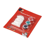 Decorazione di Babbo Natale in gesso da dipingere con 3 colori acrilici terza vista