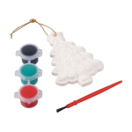 Albero di Natale in gesso da dipingere con 3 colori acrilici sesta vista