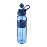 Borraccia in plastica con doppia modalità di bevuta dal tappo da 900ml color blu oltremare seconda vista
