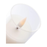 Candela LED con effetto fiamma realistica in barattolo di vetro quinta vista