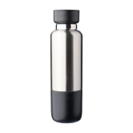 Borraccia acciaio inox con manico da polso e bicchiere alla base 500ml color nero prima vista