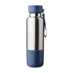 Borraccia acciaio inox con manico da polso e bicchiere alla base 500ml color blu seconda vista