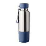 Borraccia acciaio inox con manico da polso e bicchiere alla base 500ml color blu terza vista