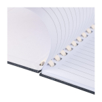 Taccuino in RPET con spirale in cartone bianco e pagine a righe A5 settima vista