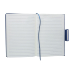 Taccuino A5 in PU riciclato con pagine a righe e penna inchiostro blu ottava vista
