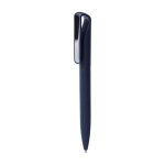 Taccuino A5 in PU riciclato con pagine a righe e penna inchiostro blu nona vista