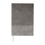 Taccuino A5 con effetto velluto nella parte superiore pagine a righe color grigio prima vista
