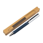 Penna roller girevole in ottone e RPET personalizzabile inchiostro blu settima vista