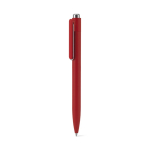 Penna in alluminio riciclato con clip innovativa e inchiostro blu color rosso