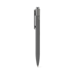 Penna in alluminio riciclato con clip innovativa e inchiostro blu color grigio chiaro seconda vista