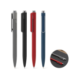 Penna in alluminio riciclato con clip innovativa e inchiostro blu vari colori
