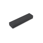 Penna nera in metallo riciclato con clip e design arrotondato con scatola