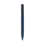Penna elegante in metallo 60% riciclato con clip e inchiostro blu color blu prima vista