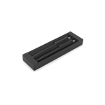 Set di penne in alluminio riciclato con una penna a secco e una blu color nero nona vista