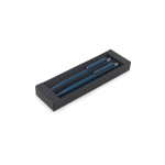 Set di penne in alluminio riciclato con una penna a secco e una blu color blu nona vista