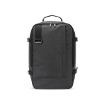 Zaino in poliestere riciclato con dimensioni per compagnie aeree 14” color grigio scuro prima vista