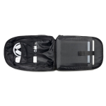 Zaino antifurto in twill con rivestimento idrorepellente per PC da 17” color nero settima vista