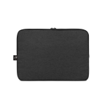 Custodia in poliestere riciclato ad alta densità per laptop da 14” color grigio scuro seconda vista